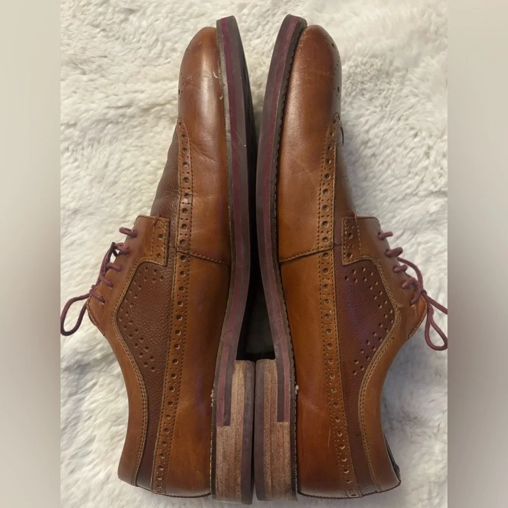 Ted Baker Brown Leather Brogue Oxfords Loafers Shoes Size 11.5